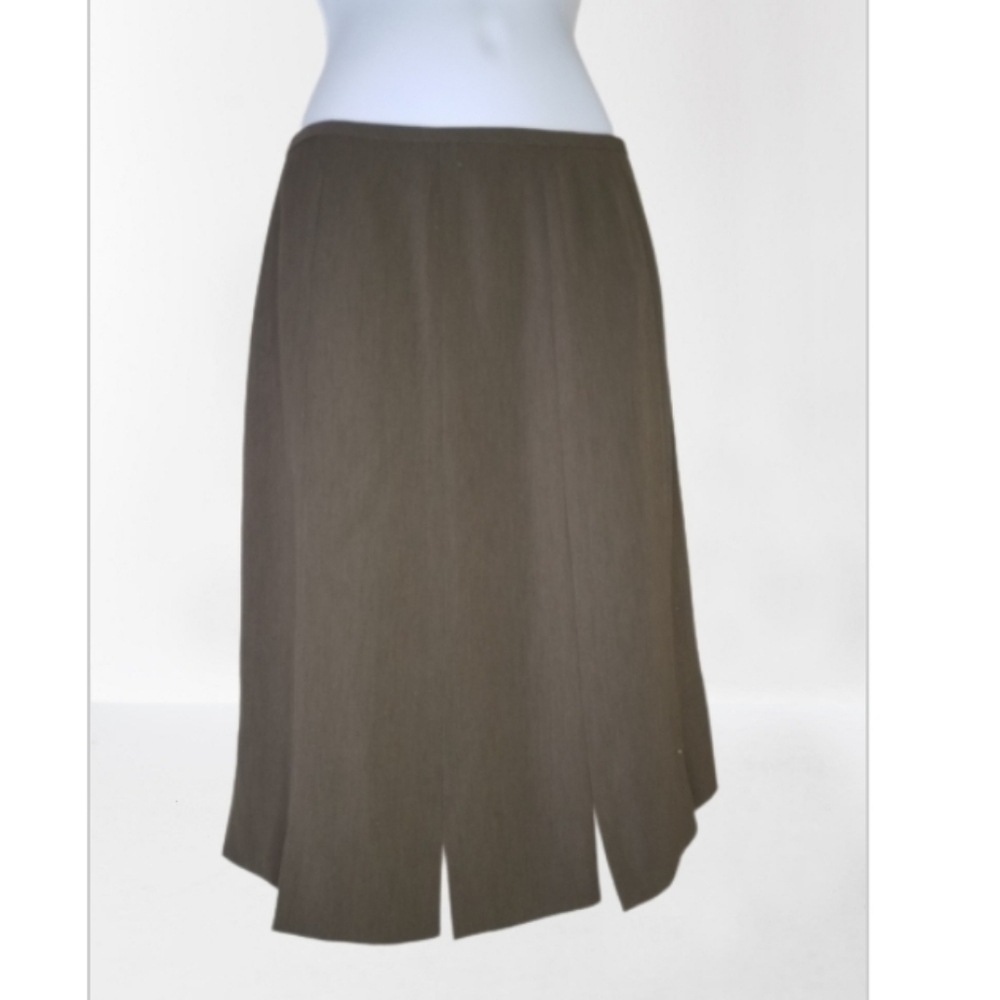 Anne Klein Olive green fringe skirt sz 4P